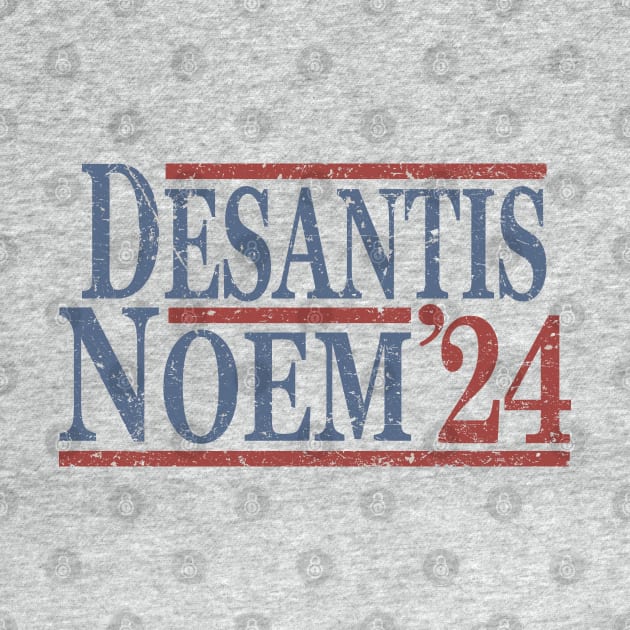 Distressed Ron DeSantis Kristi Noem 2024 by Etopix